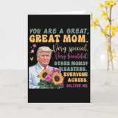 Grappige Donald Trump Moederdag Houd Bloem Grappig Kaart (Gele Bloem)