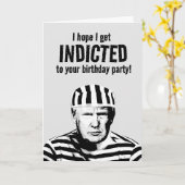 Grappige Donald Trump Mugshot Verjaardag Kaart (Gele Bloem)