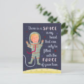 Grappige Donald Trump Outer Space Valentijnsdag Feestdagenkaart (Staand voorkant)