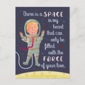 Grappige Donald Trump Outer Space Valentijnsdag Feestdagenkaart (Voorkant)