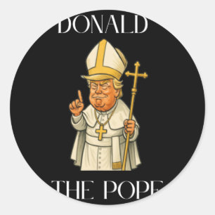 Grappige Donald Trump Pope Ronde Sticker