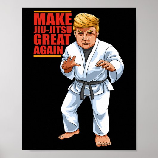 Grappige Donald Trump Republikein - Jiu-jitsu en B Poster (Voorkant)