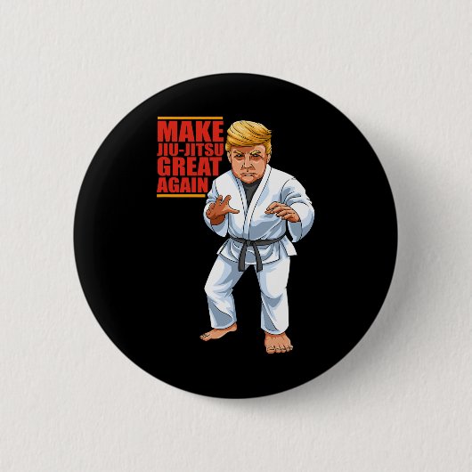 Grappige Donald Trump Republikein - Jiu-jitsu en B Ronde Button 5,7 Cm (Voorkant)