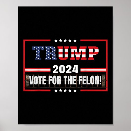 Grappige Donald Trump supporter 2024 stem voor de Poster (Voorkant)