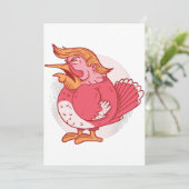 grappige donald trump thanksgiving kalkoen roze kaart (Staand voorkant)