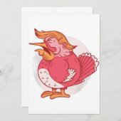 grappige donald trump thanksgiving kalkoen roze kaart (Voorkant / Achterkant)