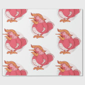 grappige donald trump Thanksgiving turkey roze Cadeaupapier (Vlak)