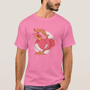 grappige donald trump Thanksgiving turkey roze T-shirt