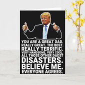 Grappige Donald Trump Vaderdag Kaart (Gele Bloem)