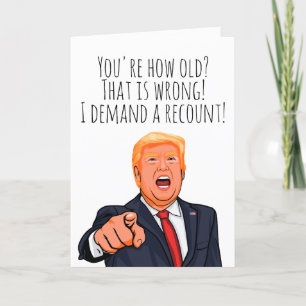 Grappige Donald Trump Verjaardag Bedankkaart
