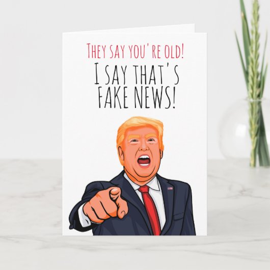 Grappige Donald Trump Verjaardag Kaart (Voorkant)