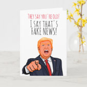 Grappige Donald Trump Verjaardag Kaart (Gele Bloem)