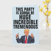 Grappige Donald Trump verjaardagskaarten, BIG LEAG Kaart (Gele Bloem)