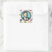 grappige donald trump vierkante sticker (Tas)