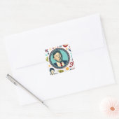 grappige donald trump vierkante sticker (Envelop)