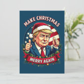 Grappige Donald Trump vrolijk kerstkaart (Staand voorkant)