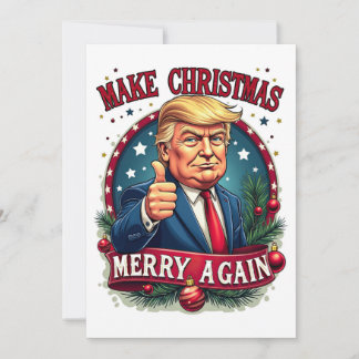 Grappige Donald Trump vrolijk kerstkaart
