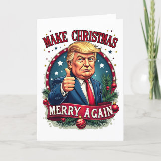 Grappige Donald Trump vrolijk kerstkaart Feestdagen Kaart