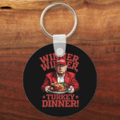 Grappige Donald Trump Winnaar Turkije Diner Tha Sleutelhanger (Voorkant)