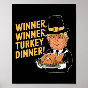 Grappige Donald Trump Winnaar Winnaar Turkije Dine Poster