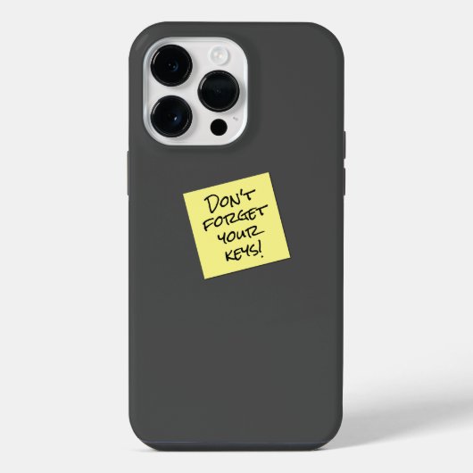Grappige Don't Forget Sticky Note Herinnering iPhone Hoesje (Achterkant)