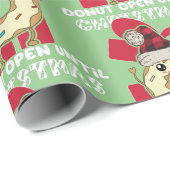 Grappige Don't Open tot Kerstmis Donut Cadeaupapier (Rol Hoek)
