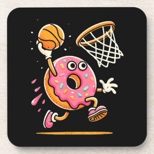 Grappige Donut Dunking Basketbal Voedsel Kampioen  Bier Onderzetter