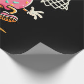 Grappige Donut Dunking Basketbal Voedsel Kampioen Cadeaupapier (Hoek)