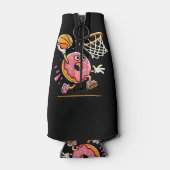 Grappige Donut Dunking Basketbal Voedsel Kampioen Flesjeskoeler (Achterkant)