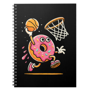 Grappige Donut Dunking Basketbal Voedsel Kampioen  Notitieboek
