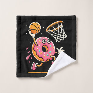 Grappige Donut Dunking Basketbal Voedsel Kampioen  Washandje