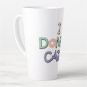 Grappige Donut Grap typografie ontwerp I Don't Car Latte Mok (Linkerhoek)