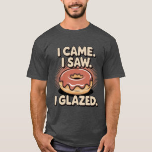 Grappige Donut-grap Veni Vidi Vici Geschiedenisler T-shirt