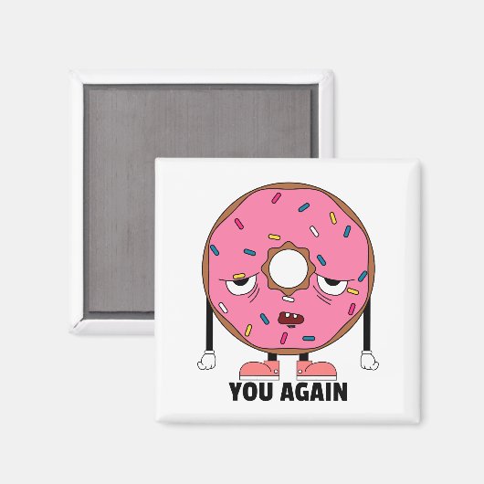 Grappige donut koelkast magneet (Voorkant / Achterkant)