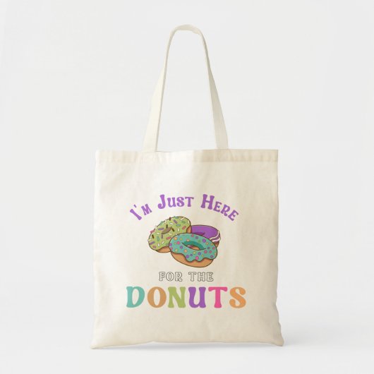 Grappige donut liefhebber citaat tote bag (Voorkant)