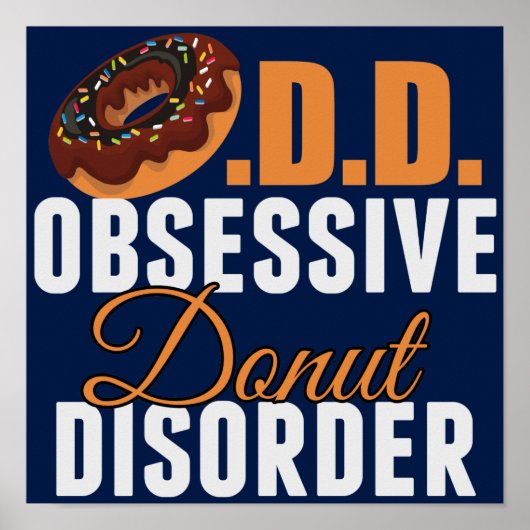 Grappige Donut Liefhebber Poster (Voorkant)