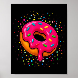 Grappige Donut Liefhebbers Stippen Gelukkige Stip Poster