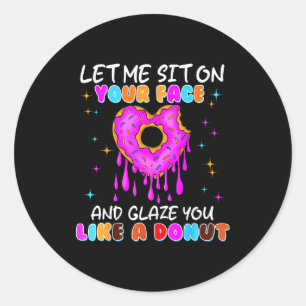 Grappige Donut Ongeschikte T-Shirts Voor Vrouwen V Ronde Sticker