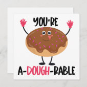 Grappige Donut Pun Notitiekaartje (Voorkant / Achterkant)