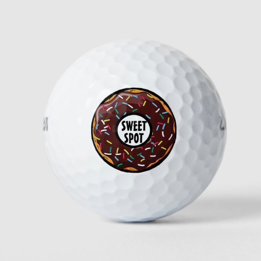 Grappige donut sweet spot golfballen (Voorkant)