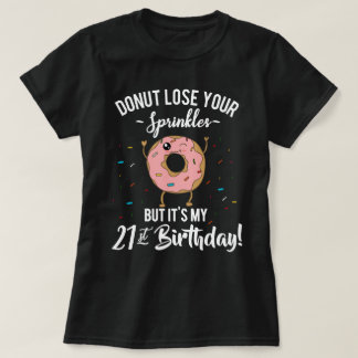 Grappige Donut Verjaardagsshirt 21e Verjaardag T-shirt