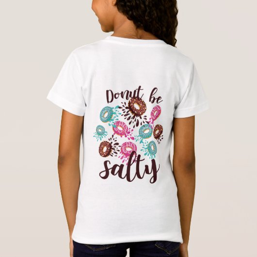 Grappige DONUT WORDT BOOS Trendy Tiener Grafische  T-shirt (Achterkant)