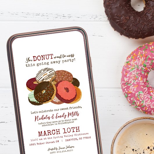 Grappige Donuts Afscheidsfeestje Kaart