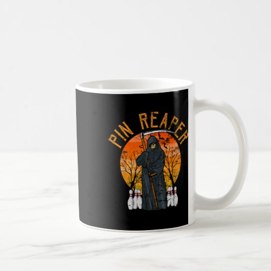 Grappige Dood Bowling Grim Reaper Bowler Cadeaus M Koffiemok (Rechts)