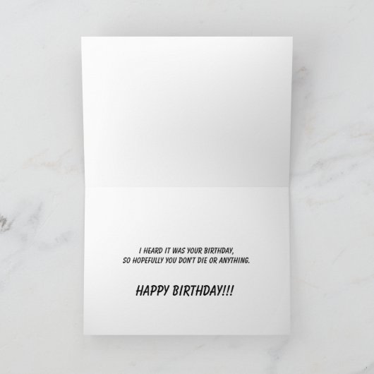 Grappige dood Happy Birthday Kaart (Binnen)