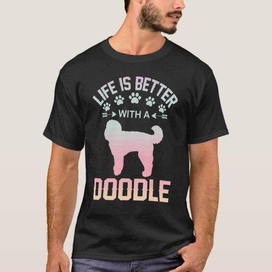 Grappige Doodle lover geschenken idee - het leven  T-shirt (Voorkant)