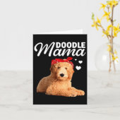 Grappige Doodle Mama-ontwerp voor moeder vrouwen G Kaart (Gele Bloem)