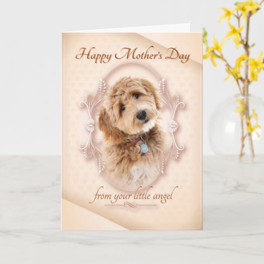 Grappige Doodle Moederdag Kaart (Gele Bloem)