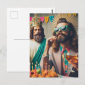 Grappige door AI gegenereerde kunst Gelukkige Verj Briefkaart (Voorkant / Achterkant)