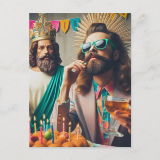 Grappige door AI gegenereerde kunst Zalig Kerstmis Briefkaart